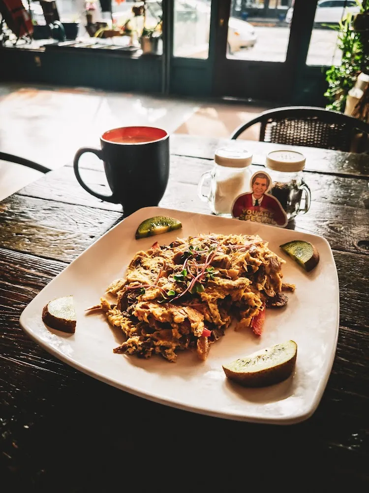 3 Egg Scramble with Sausage and Mushrooms